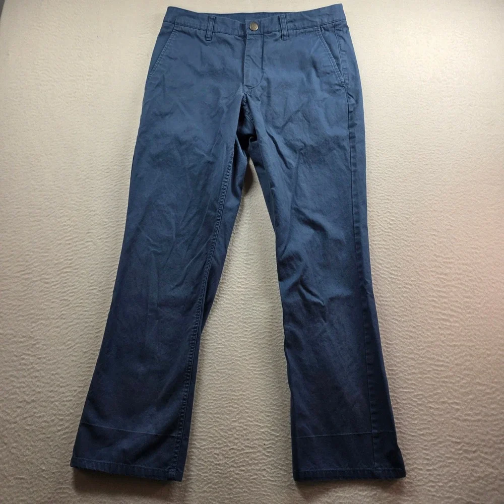 Bonobos Chino Pants‎ Mens 31(32 actual)x30 Blue Straight Leg Cotton 11598-BLK31